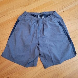 Men's Grey All in Motion Shorts Size L with Zipper Pocket
